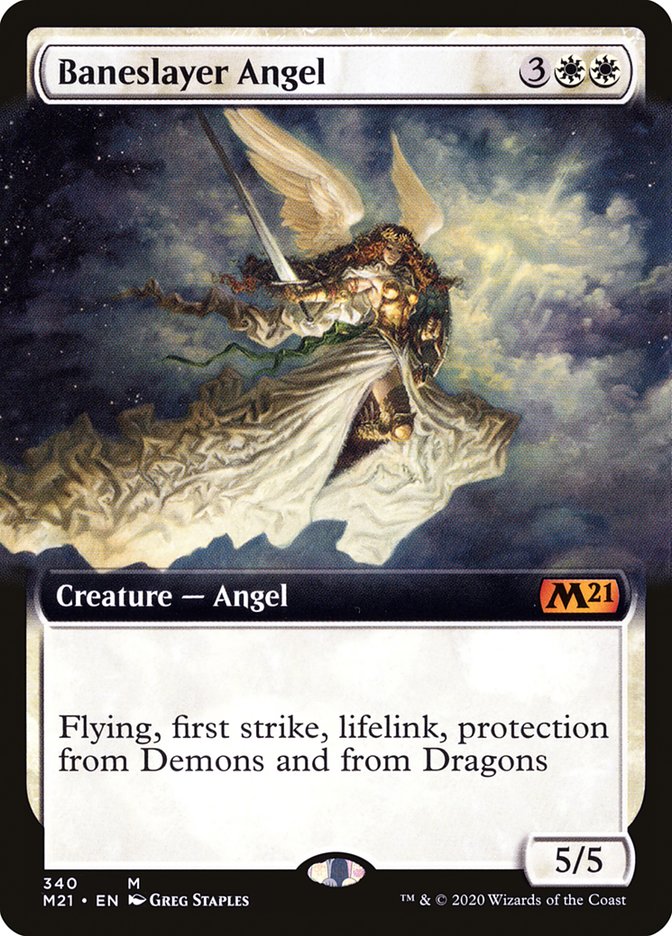 Baneslayer Angel (Extended Art) [Core Set 2021] | Red Riot Games CA