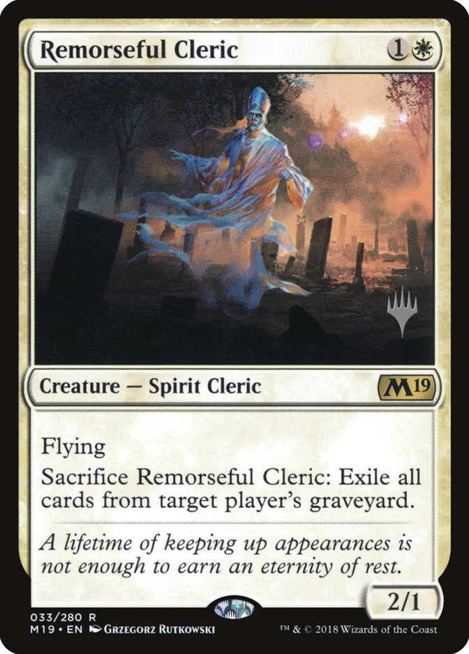 Remorseful Cleric (Promo Pack) [Core Set 2019 Promos] | Red Riot Games CA