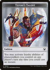 First Mate Ragavan // Teferi's Talent Emblem Double-Sided Token [March of the Machine Commander Tokens] | Red Riot Games CA