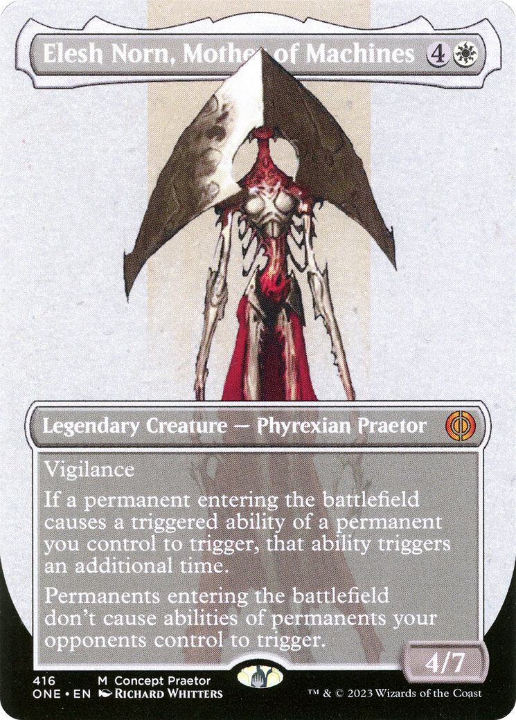 Elesh Norn, Mother of Machines (Borderless Concept Praetors) [Phyrexia: All Will Be One] | Red Riot Games CA