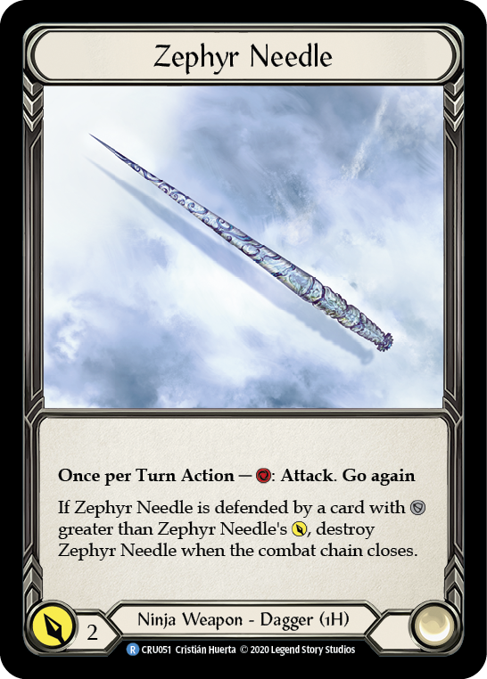 Zephyr Needle [CRU051] (Crucible of War)  1st Edition Cold Foil | Red Riot Games CA