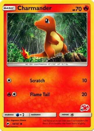 Charmander (18/147) (Charizard Stamp #42) [Battle Academy 2020] | Red Riot Games CA