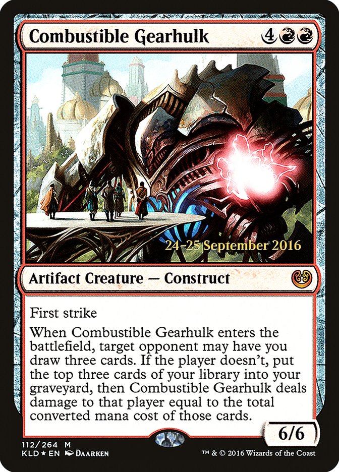 Combustible Gearhulk [Kaladesh Prerelease Promos] | Red Riot Games CA