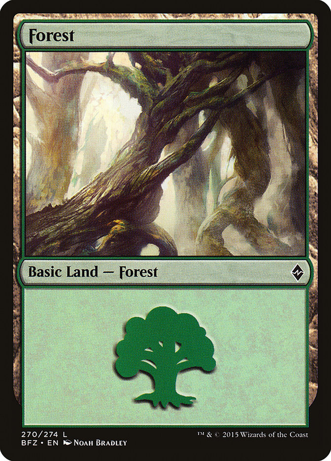 Forest (270) [Battle for Zendikar] | Red Riot Games CA