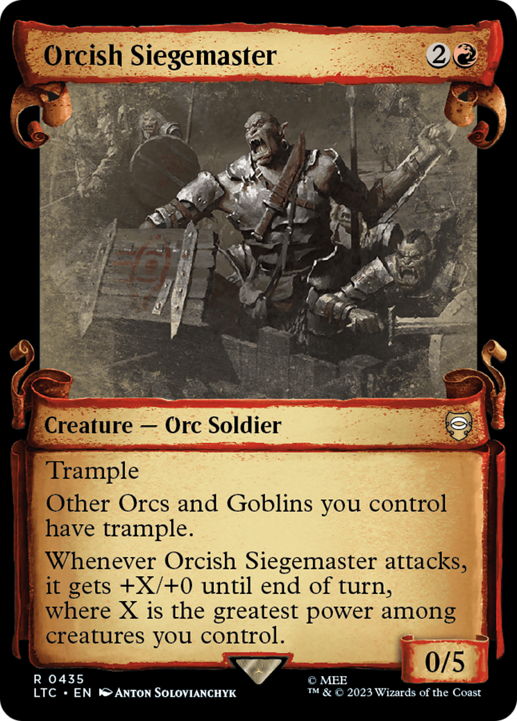 Orcish Siegemaster [The Lord of the Rings: Tales of Middle-Earth Commander Showcase Scrolls] | Red Riot Games CA