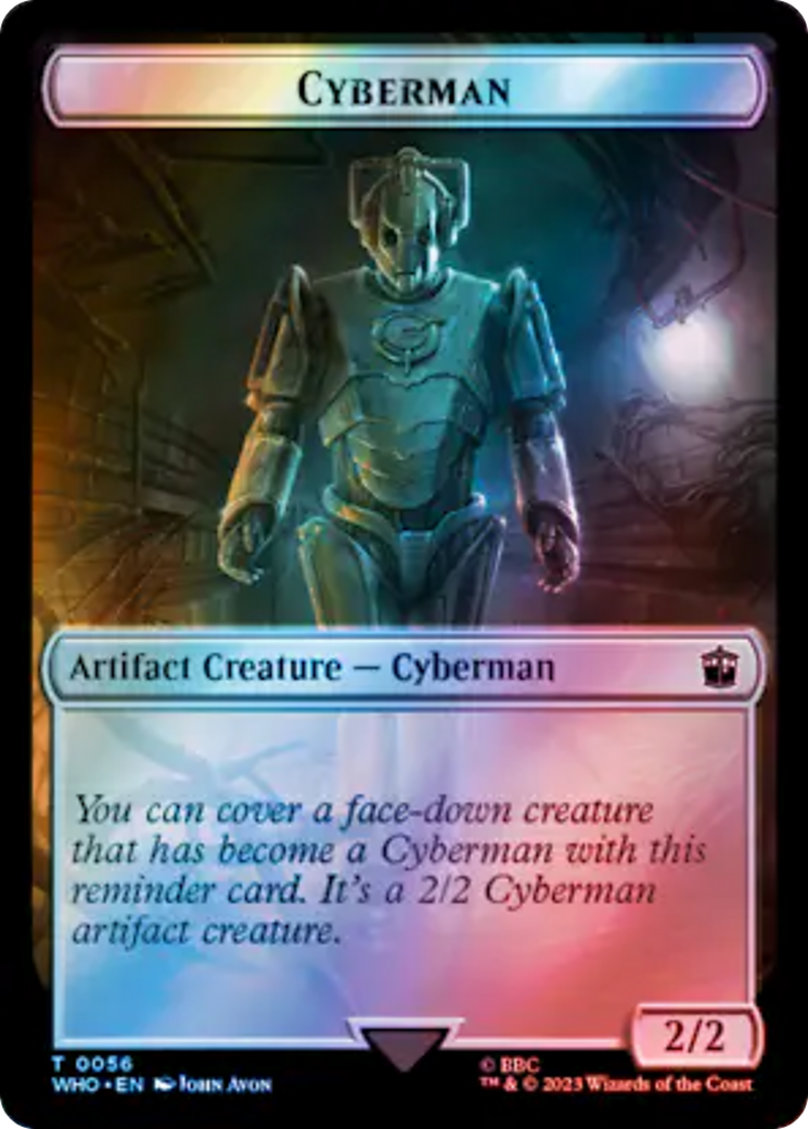 Soldier // Cyberman Double-Sided Token (Surge Foil) [Doctor Who Tokens] | Red Riot Games CA