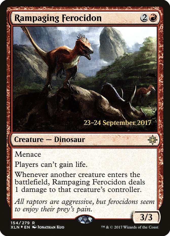 Rampaging Ferocidon [Ixalan Prerelease Promos] | Red Riot Games CA