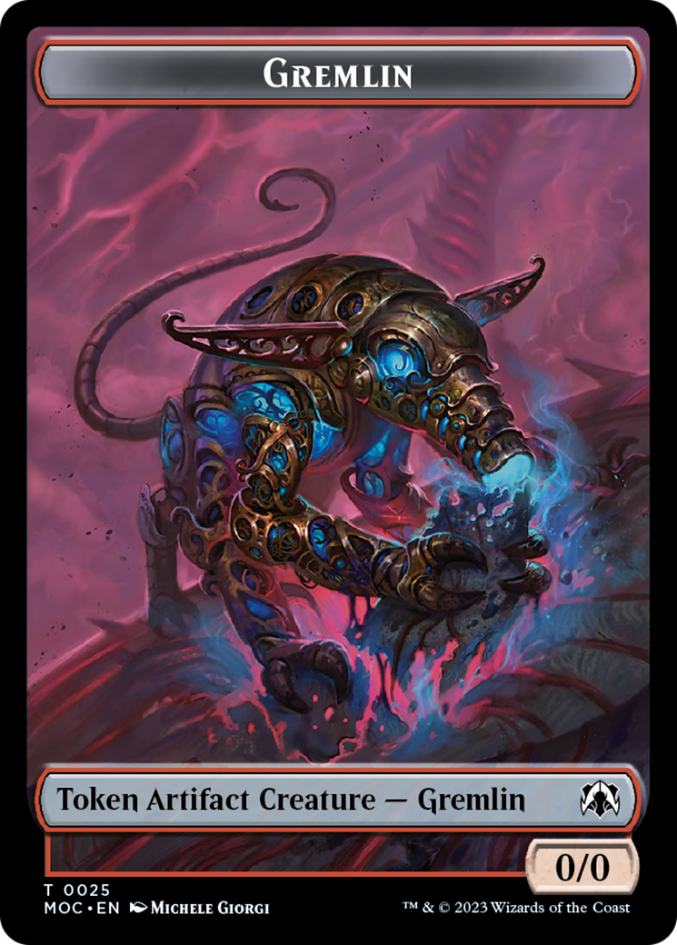 Treasure // Gremlin Double-Sided Token [March of the Machine Commander Tokens] | Red Riot Games CA