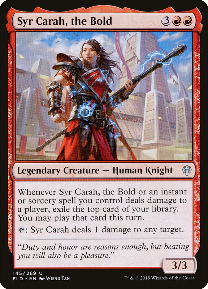 Syr Carah, the Bold [Throne of Eldraine] | Red Riot Games CA