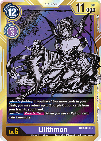 Lilithmon [BT3-091] (Alternate Art) [Release Special Booster Ver.1.0] | Red Riot Games CA