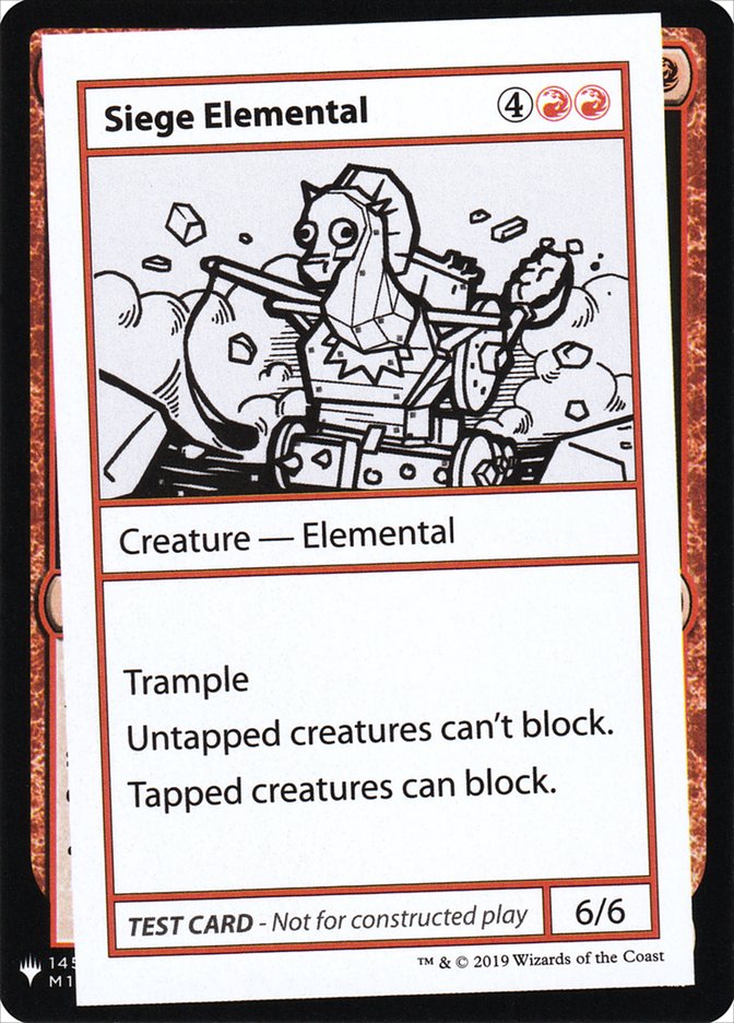 Siege Elemental [Mystery Booster Playtest Cards] | Red Riot Games CA