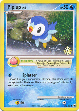 Piplup (72/100) [Countdown Calendar Promos] | Red Riot Games CA