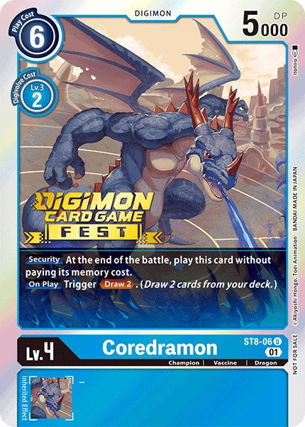 Coredramon [ST8-06] (Digimon Card Game Fest 2022) [Starter Deck: Ulforce Veedramon Promos] | Red Riot Games CA