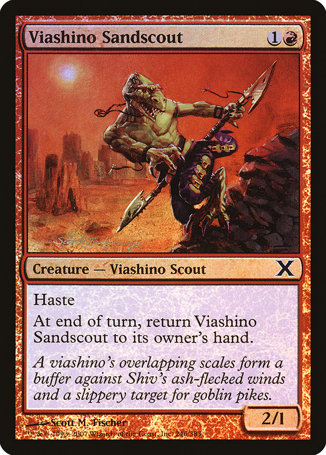 Viashino Sandscout (Premium Foil) [Tenth Edition] | Red Riot Games CA