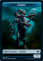 Zombie (008) // Zombie (005) Double-Sided Token [Innistrad: Crimson Vow Tokens] | Red Riot Games CA