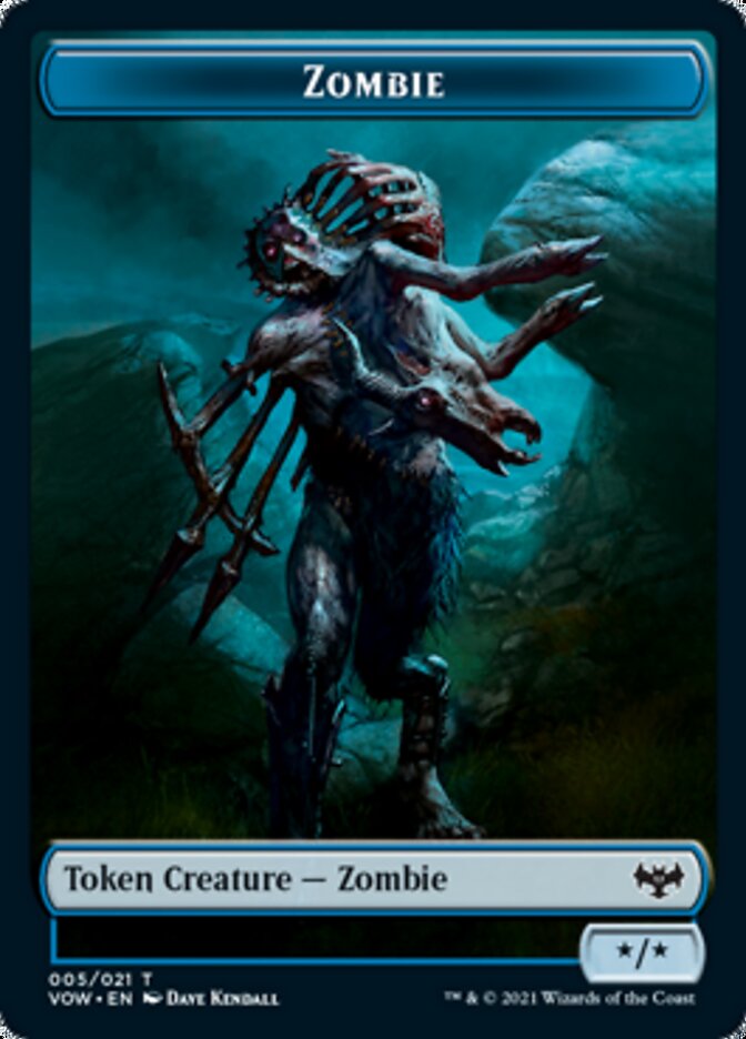Blood // Zombie (005) Double-Sided Token [Innistrad: Crimson Vow Tokens] | Red Riot Games CA