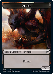 Demon // Demon Double-Sided Token [Starter Commander Decks] | Red Riot Games CA