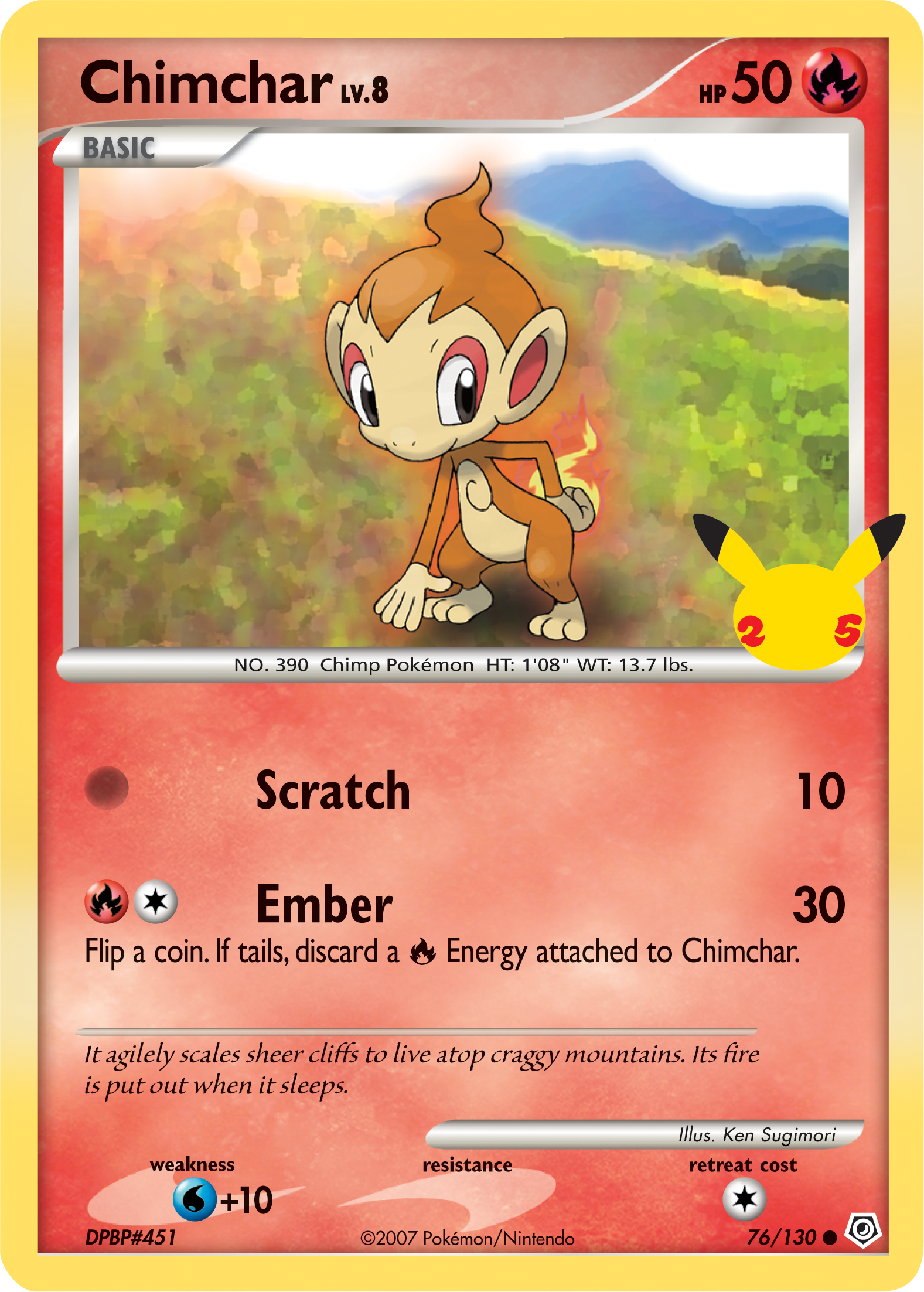 Chimchar (76/130) [First Partner Pack] | Red Riot Games CA