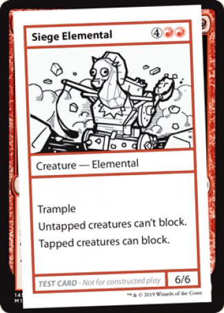 Siege Elemental (2021 Edition) [Mystery Booster Playtest Cards] | Red Riot Games CA