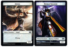 Angel // Human Soldier Double-Sided Token [Double Masters Tokens] | Red Riot Games CA