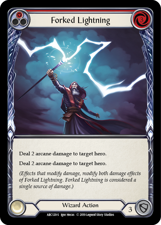 Forked Lightning [ARC120-S] (Arcane Rising)  1st Edition Normal | Red Riot Games CA