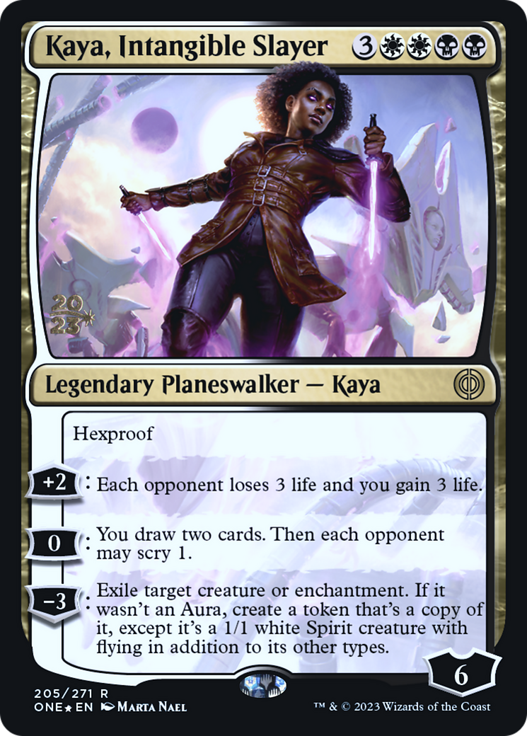 Kaya, Intangible Slayer [Phyrexia: All Will Be One Prerelease Promos] | Red Riot Games CA