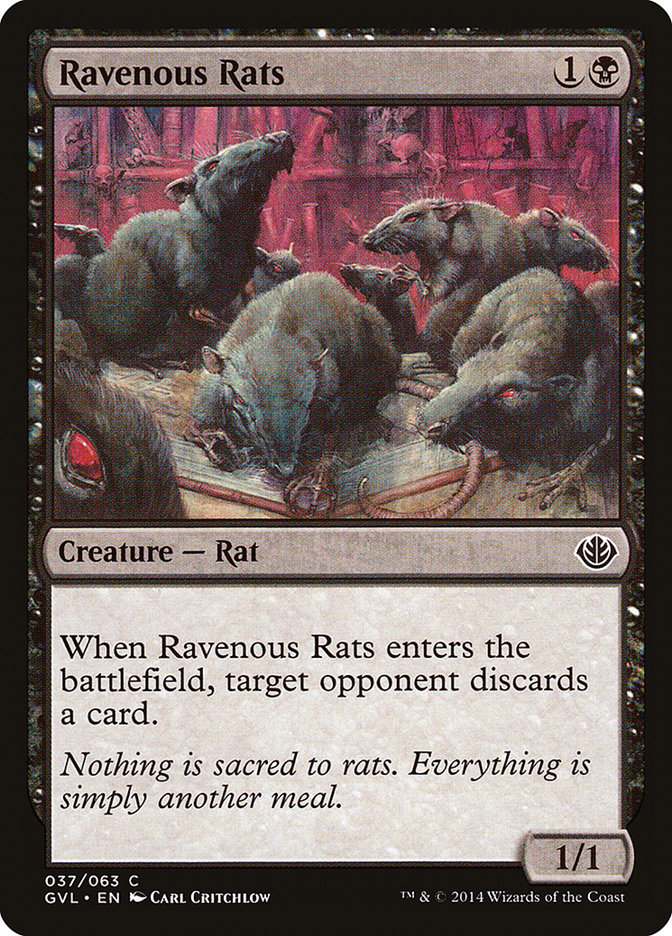 Ravenous Rats (Garruk vs. Liliana) [Duel Decks Anthology] | Red Riot Games CA