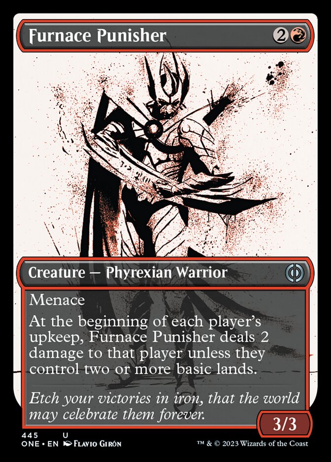 Furnace Punisher (Showcase Ichor Step-and-Compleat Foil) [Phyrexia: All Will Be One] | Red Riot Games CA