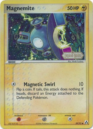 Magnemite (59/92) (Stamped) [EX: Legend Maker] | Red Riot Games CA