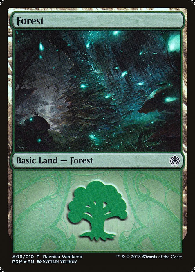 Forest (A06) [Ravnica Allegiance Ravnica Weekend] | Red Riot Games CA