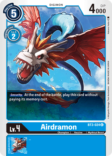 Airdramon [BT3-024] [Release Special Booster Ver.1.5] | Red Riot Games CA
