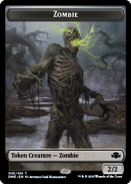 Zombie // Marit Lage Double-Sided Token [Dominaria Remastered Tokens] | Red Riot Games CA
