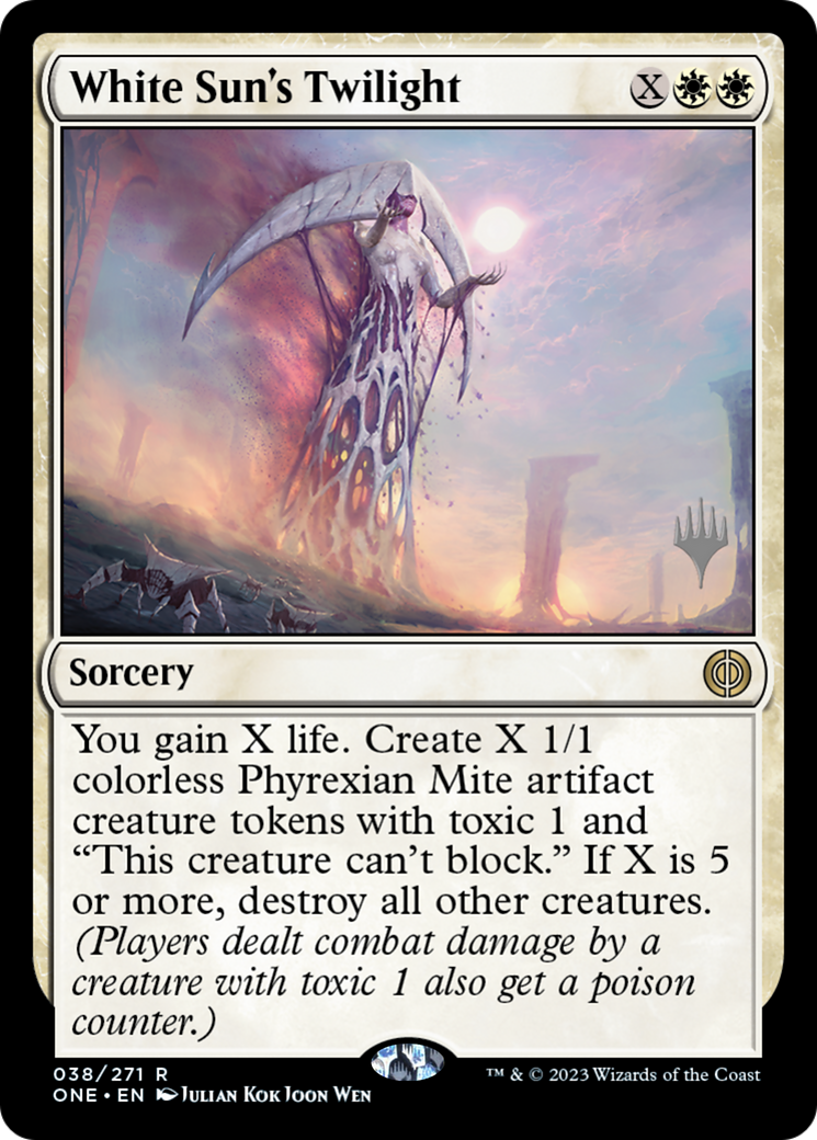 White Sun's Twilight (Promo Pack) [Phyrexia: All Will Be One Promos] | Red Riot Games CA