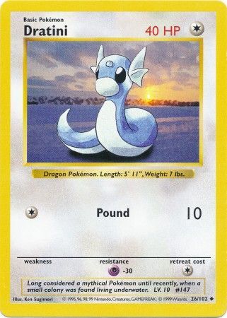 Dratini (26/102) [Base Set Shadowless Unlimited] | Red Riot Games CA