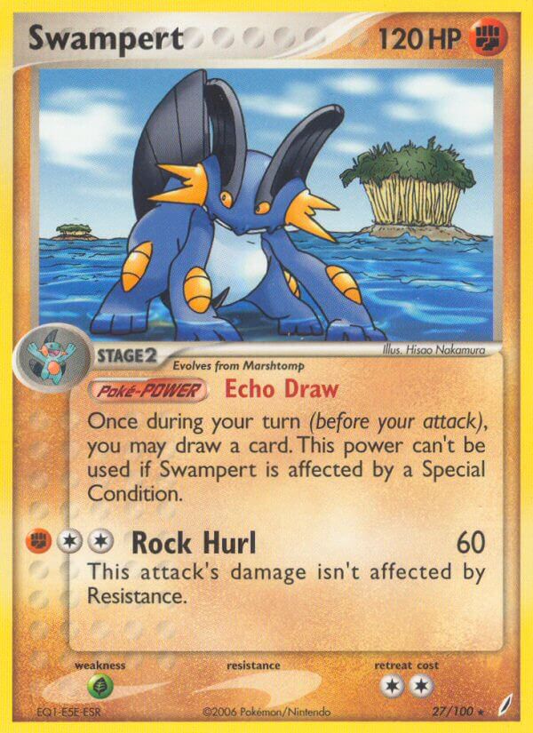 Swampert (27/100) (Theme Deck Exclusive) [EX: Crystal Guardians] | Red Riot Games CA