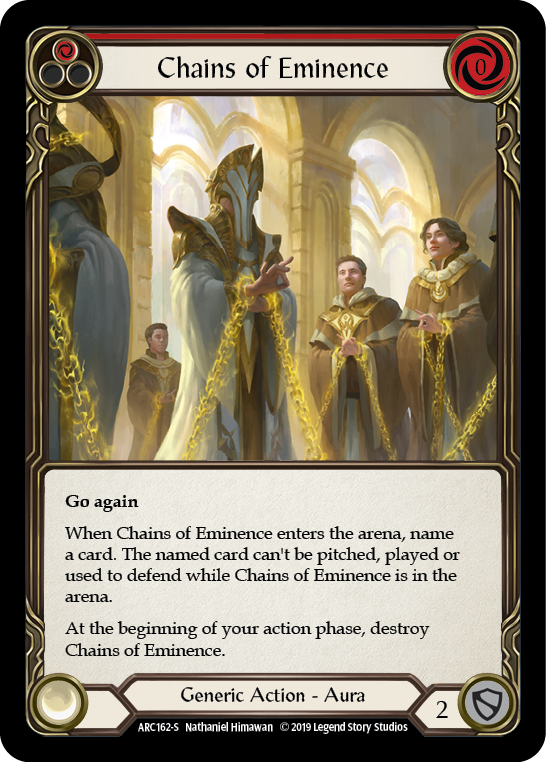 Chains of Eminence [ARC162-S] (Arcane Rising)  1st Edition Rainbow Foil | Red Riot Games CA