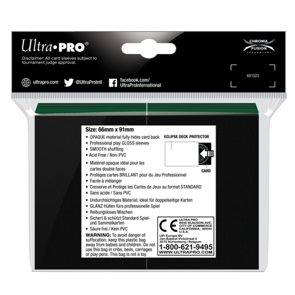 Ultra PRO: Standard 100ct Sleeves - Eclipse Gloss (Forest Green)