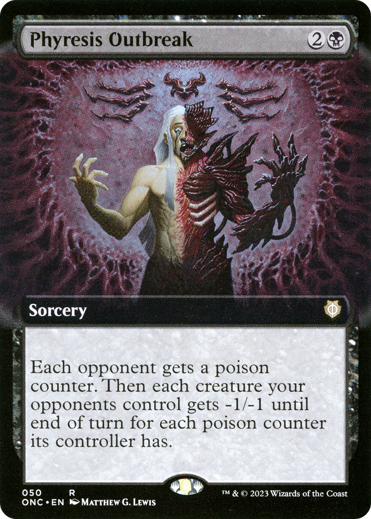 Phyresis Outbreak (Extended Art) [Phyrexia: All Will Be One Commander] | Red Riot Games CA