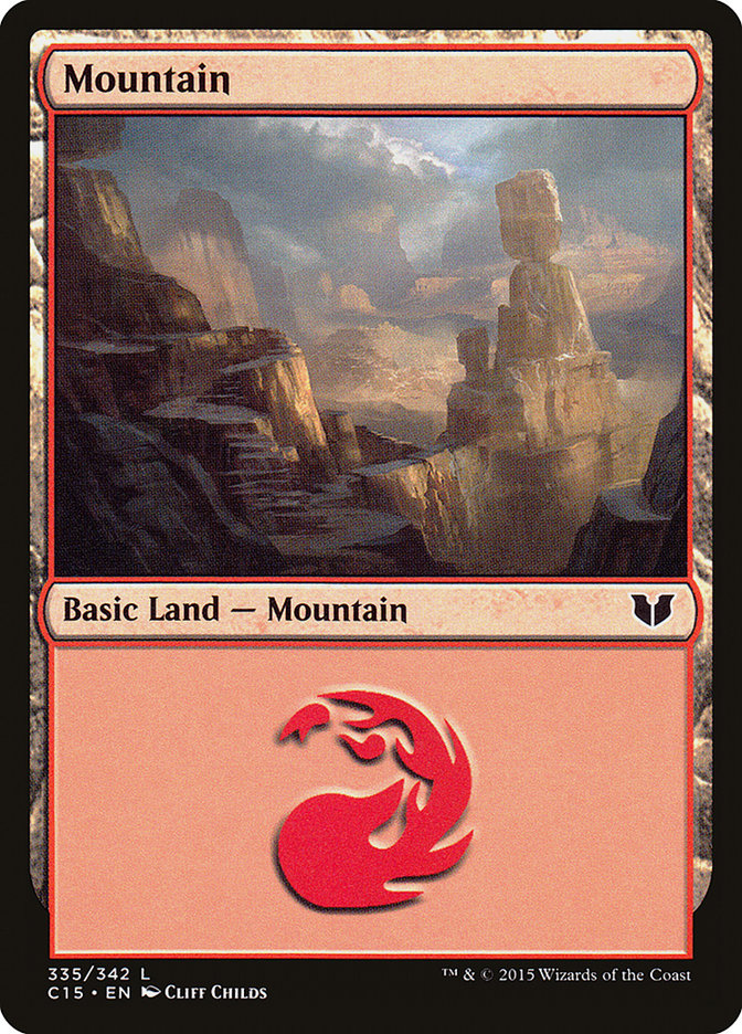 Mountain (335) [Commander 2015] | Red Riot Games CA