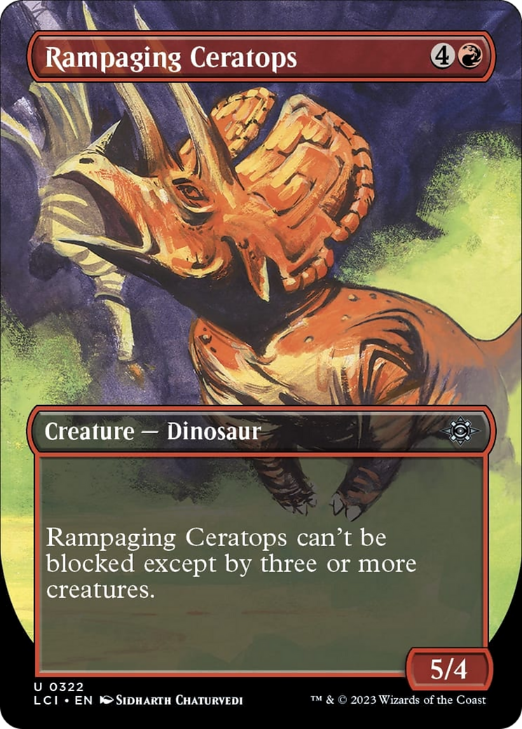 Rampaging Ceratops (Borderless) [The Lost Caverns of Ixalan] | Red Riot Games CA