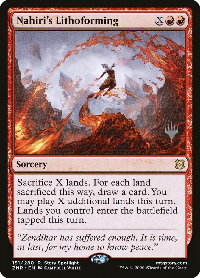 Nahiri's Lithoforming (Promo Pack) [Zendikar Rising Promos] | Red Riot Games CA