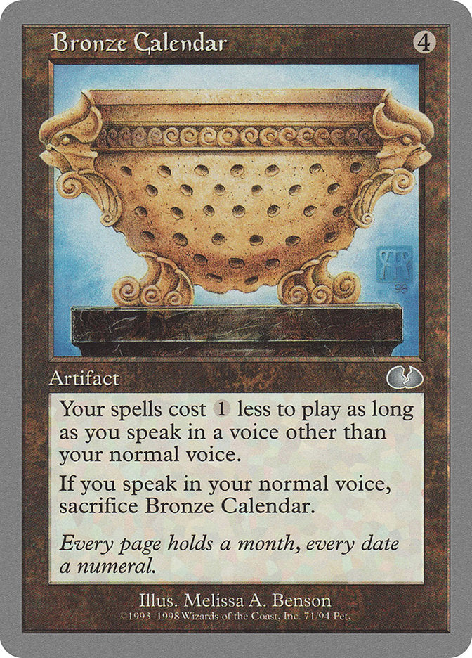 Bronze Calendar [Unglued] | Red Riot Games CA