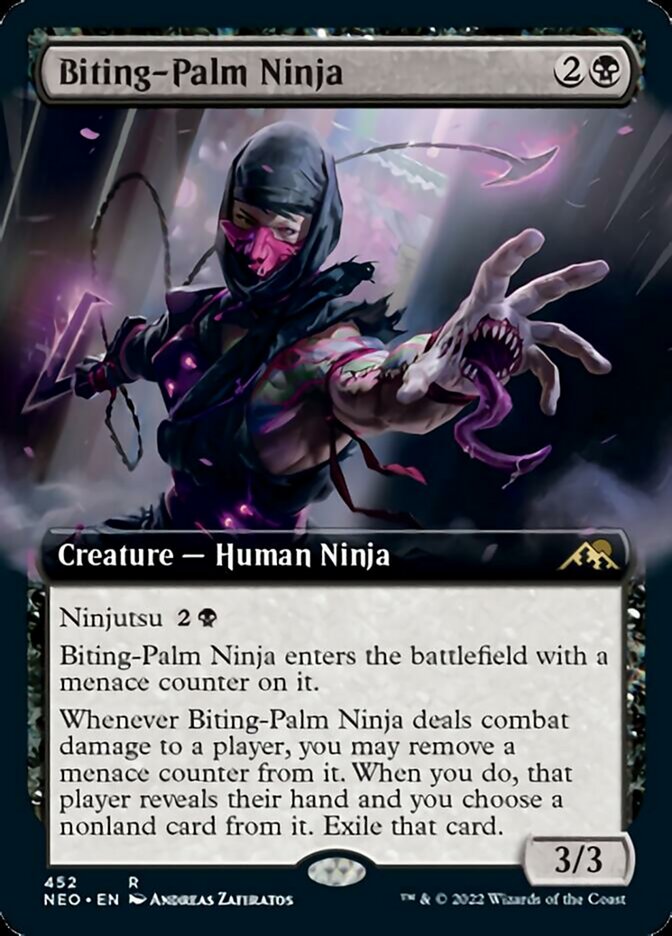 Biting-Palm Ninja (Extended Art) [Kamigawa: Neon Dynasty] | Red Riot Games CA