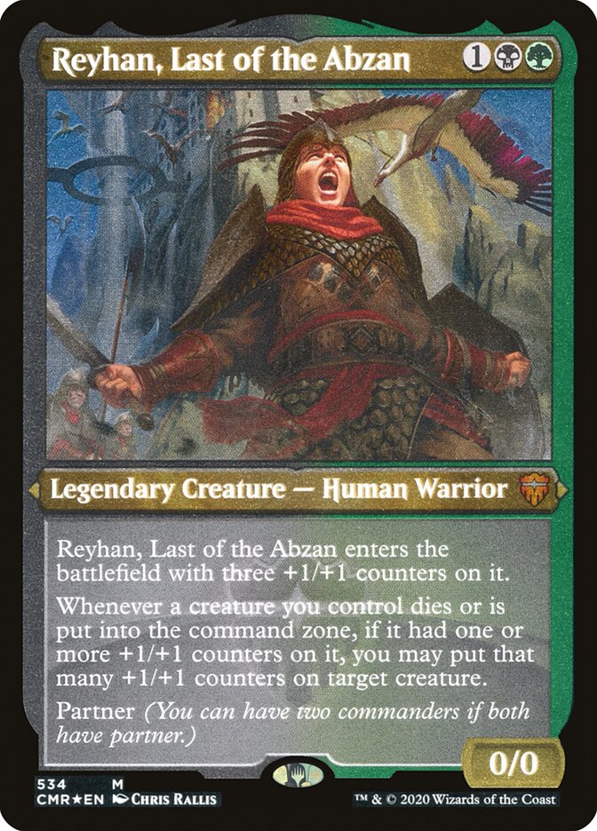 Reyhan, Last of the Abzan (Etched) [Commander Legends] | Red Riot Games CA