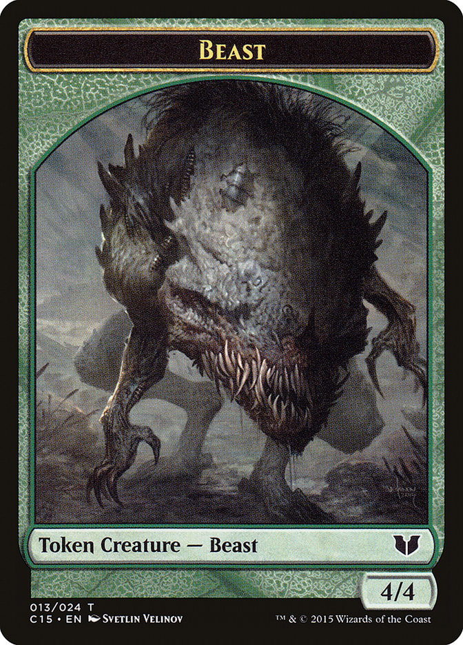 Beast // Snake (017) Double-Sided Token [Commander 2015 Tokens] | Red Riot Games CA