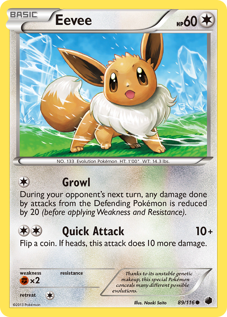 Eevee (89/116) [Black & White: Plasma Freeze] | Red Riot Games CA