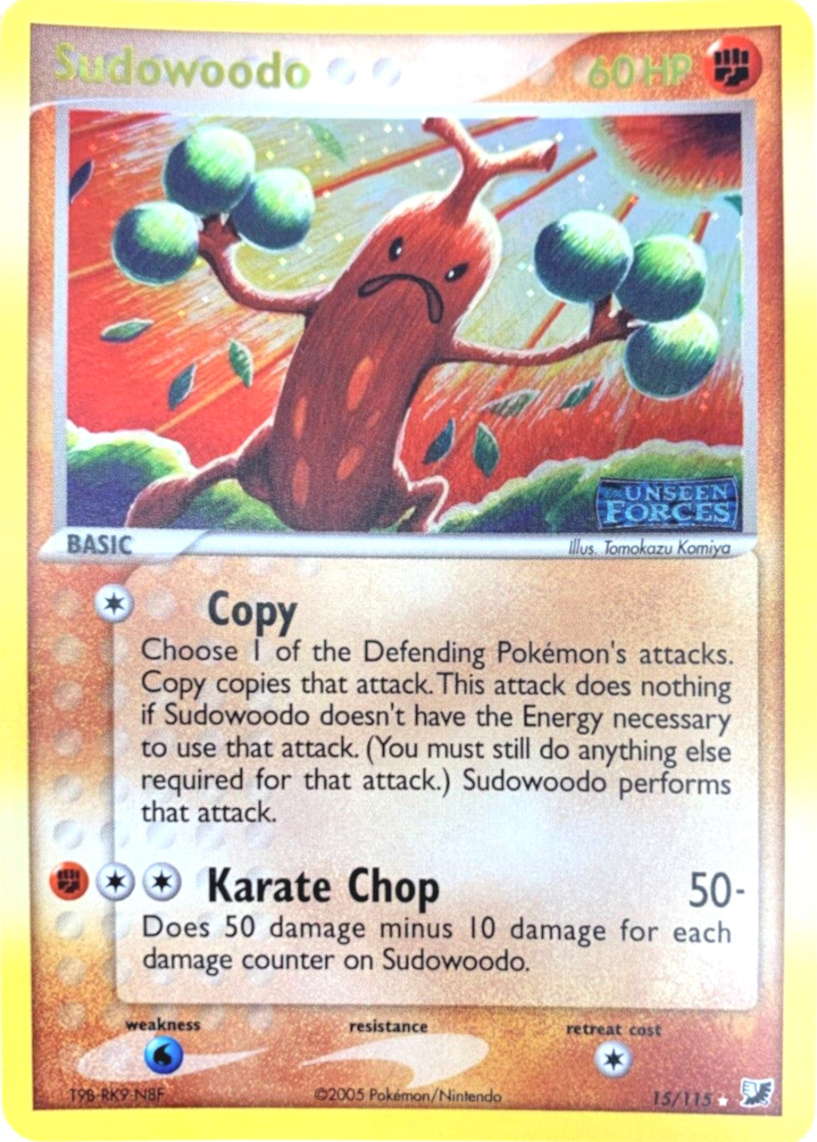 Sudowoodo (15/115) (Stamped) [EX: Unseen Forces] | Red Riot Games CA