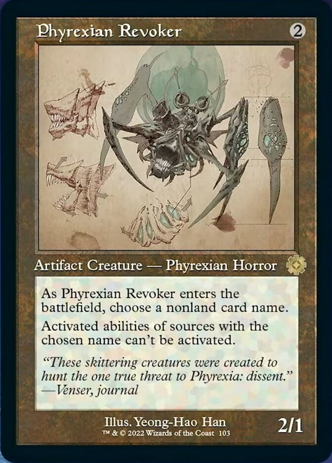 Phyrexian Revoker (Retro Schematic) [The Brothers' War Retro Artifacts] | Red Riot Games CA