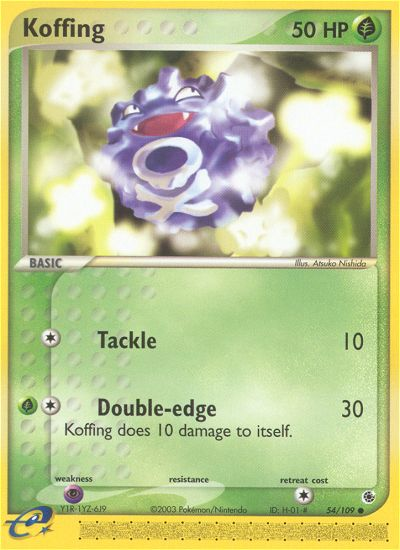 Koffing (54/109) [EX: Ruby & Sapphire] | Red Riot Games CA
