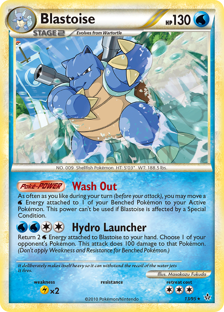Blastoise (13/95) [HeartGold & SoulSilver: Unleashed] | Red Riot Games CA